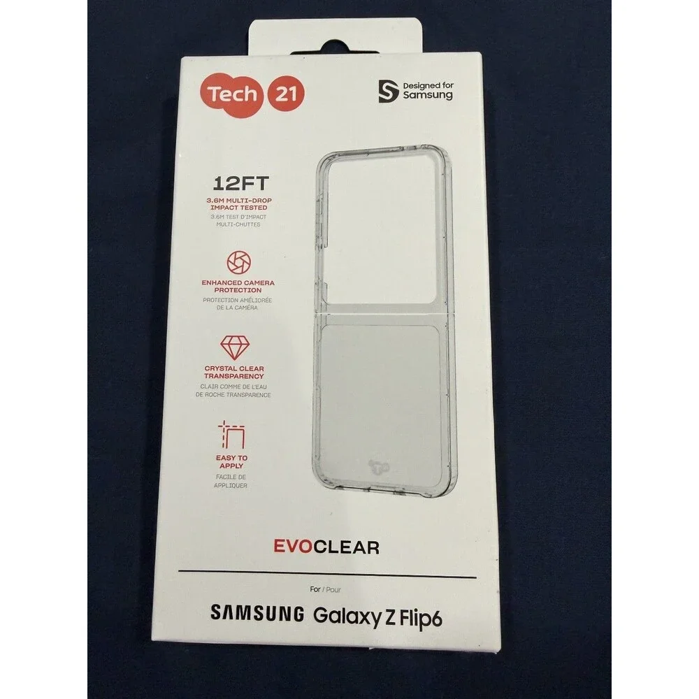 Tech21 EvoClear Case for Samsung Galaxy Z Flip6 Clear NEW IN BOX